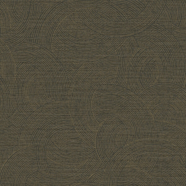 Harrison Charcoal Swirling Geometric Wallpaper