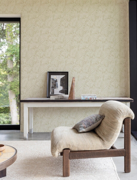Sonny Beige Fronds Wallpaper