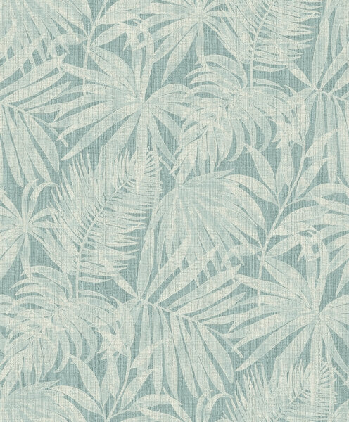 Sonny Light Blue Fronds Wallpaper