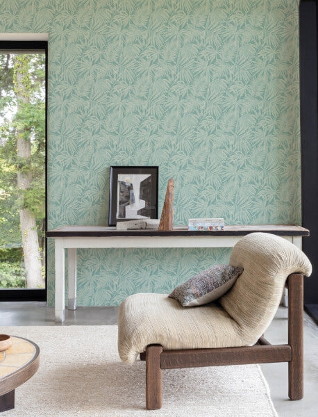 Sonny Light Blue Fronds Wallpaper