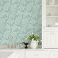 Sonny Light Blue Fronds Wallpaper