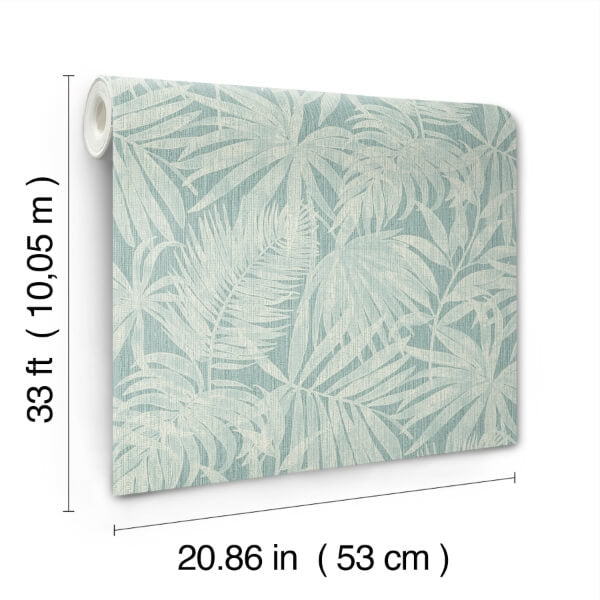 Sonny Light Blue Fronds Wallpaper