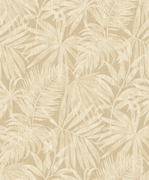 Sonny Light Brown Fronds Wallpaper