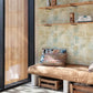 Cassandra Teal Block Geometric Wallpaper
