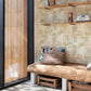 Cassandra Brown Block Geometric Wallpaper