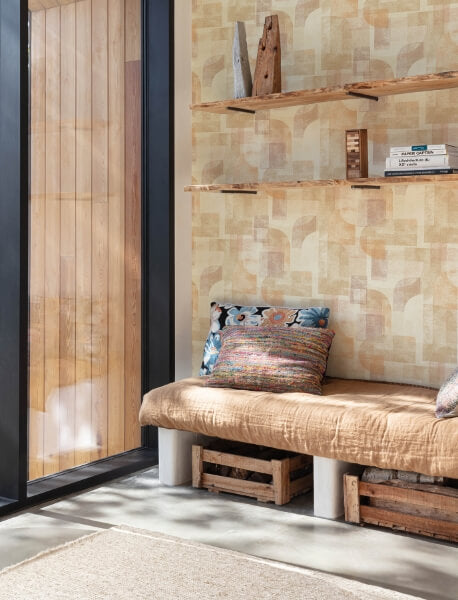 Cassandra Rust Block Geometric Wallpaper