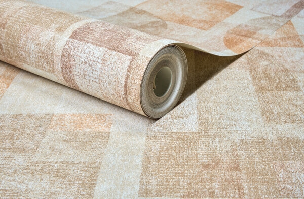 Cassandra Rust Block Geometric Wallpaper