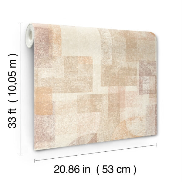 Cassandra Rust Block Geometric Wallpaper