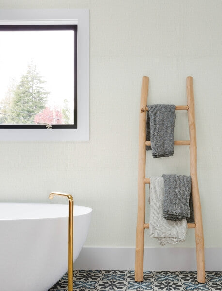 Sonia Bone Faux Linen Wallpaper