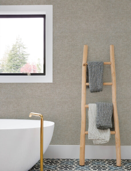 Tansy Dark Grey Distressed Wallpaper