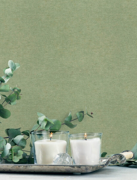 Tansy Green Distressed Wallpaper