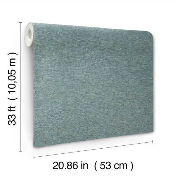 Tansy Teal Distressed Wallpaper