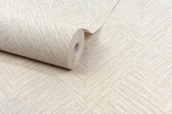 Hollis Beige Textured Diamond Wallpaper