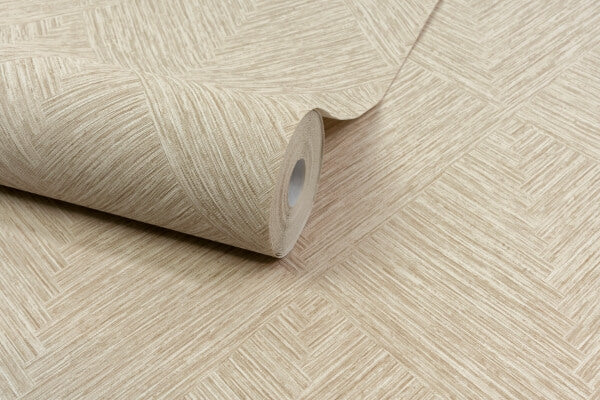 Hollis Light Brown Textured Diamond Wallpaper