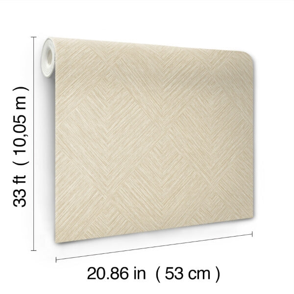Hollis Light Brown Textured Diamond Wallpaper