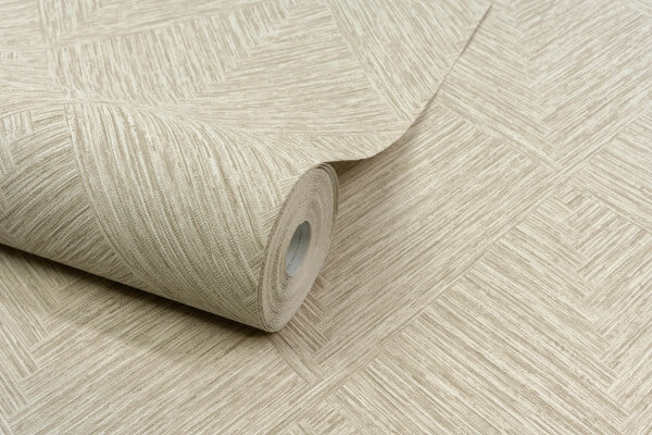 Hollis Taupe Textured Diamond Wallpaper