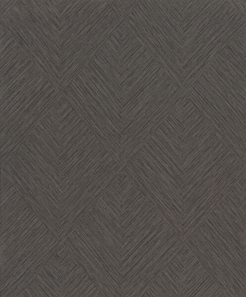 Hollis Charcoal Textured Diamond Wallpaper