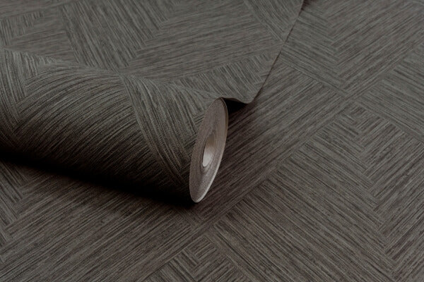 Hollis Charcoal Textured Diamond Wallpaper
