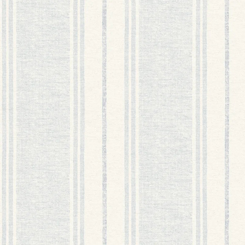 Maddox Sky Blue Flannel Stripe Wallpaper