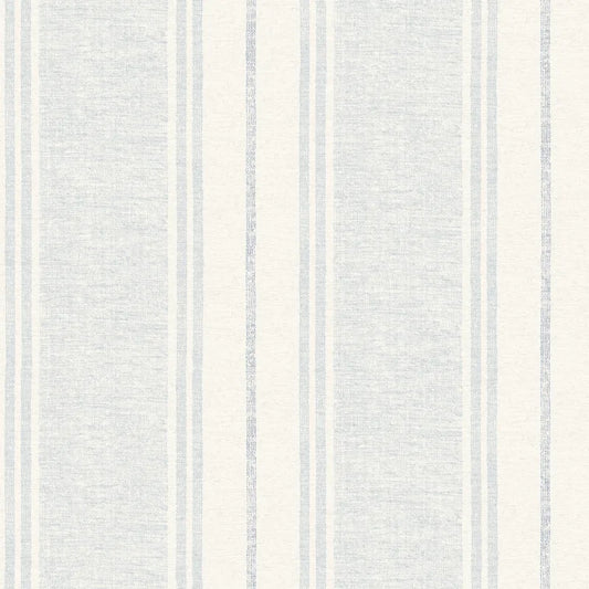 Maddox Sky Blue Flannel Stripe Wallpaper