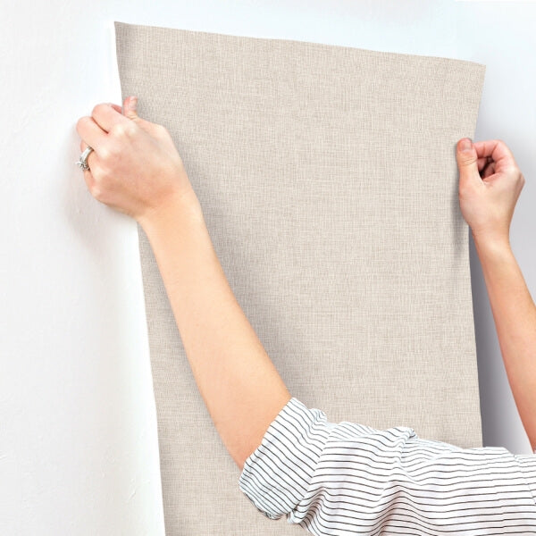 Alba Beige Open Weave Wallpaper