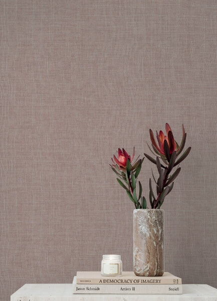 Alba Rose Open Weave Wallpaper