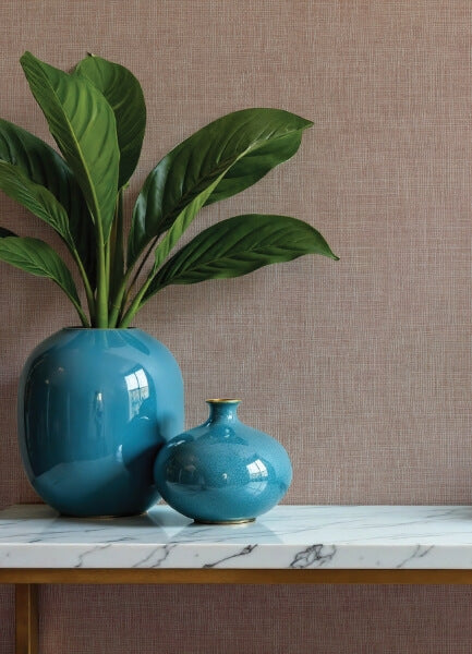 Alba Rose Open Weave Wallpaper