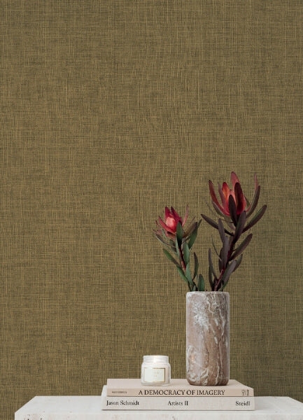 Alba Bronze Open Weave Wallpaper