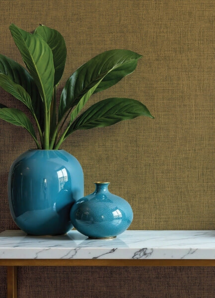 Alba Bronze Open Weave Wallpaper