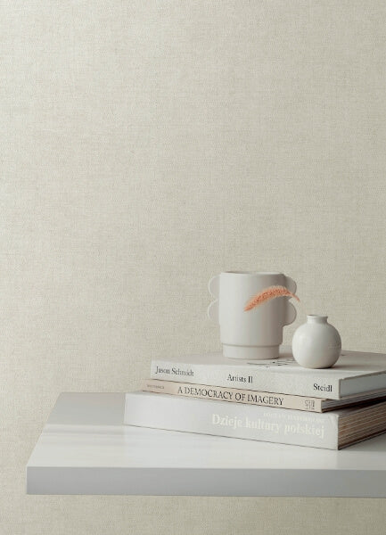 Nuovo Off-White Faux Linen Wallpaper