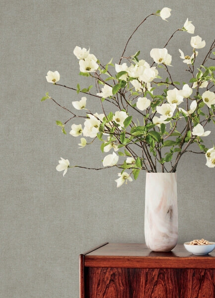 Nuovo Grey Faux Linen Wallpaper