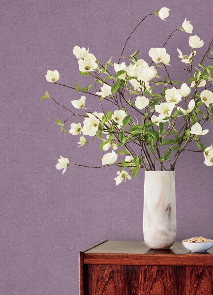 Nuovo Purple Faux Linen Wallpaper