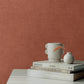 Nuovo Rust Faux Linen Wallpaper