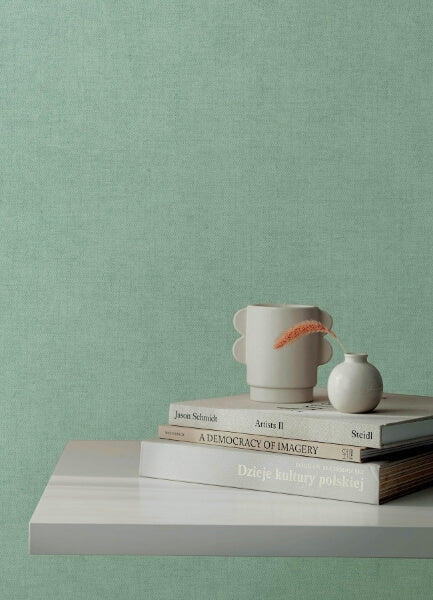 Nuovo Aqua Faux Linen Wallpaper