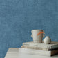Nuovo Denim Faux Linen Wallpaper