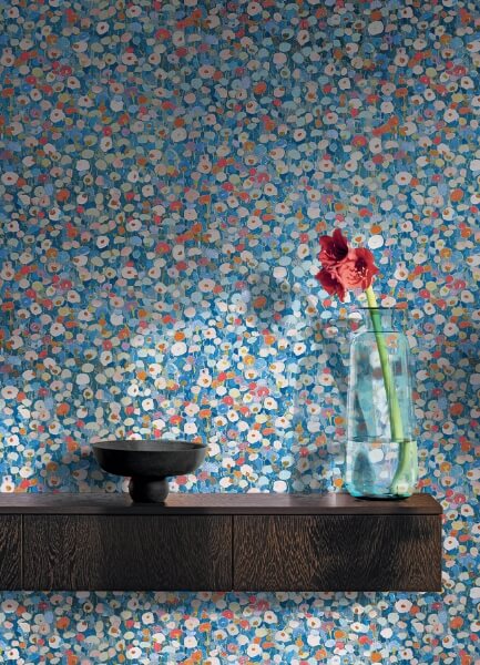 Prato Blue Petite Floral Wallpaper