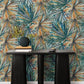 Corifa Sea Green Palm Leaf Wallpaper