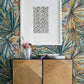 Corifa Sea Green Palm Leaf Wallpaper