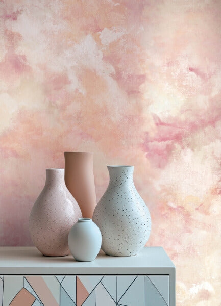 Aria Pink Abstract Wallpaper