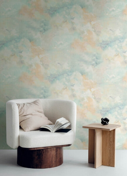 Aria Aquamarine Abstract Wallpaper