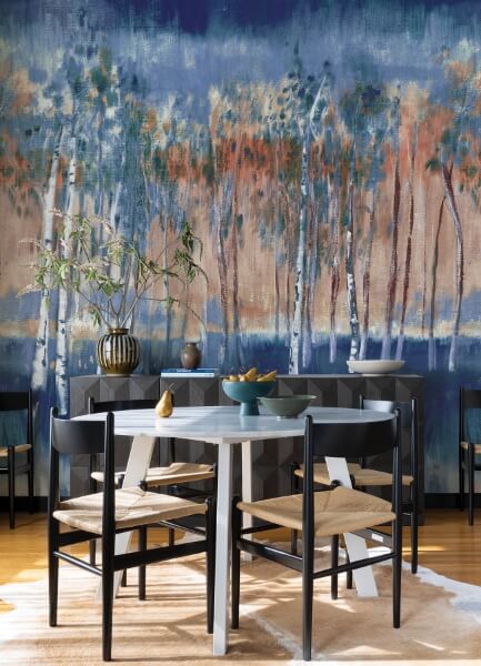 Primavera Dark Blue Wall Mural