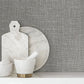 Beau Dark Grey Faux Fabric Wallpaper