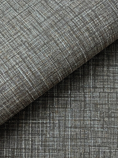 Beau Dark Grey Faux Fabric Wallpaper