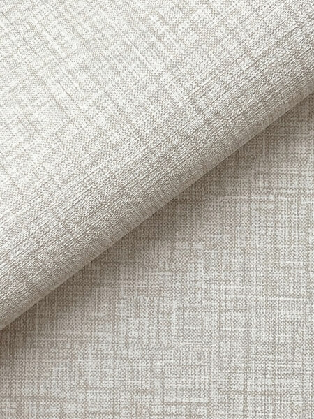 Beau Light Grey Faux Fabric Wallpaper