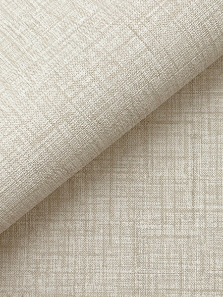 Beau Light Brown Faux Fabric Wallpaper