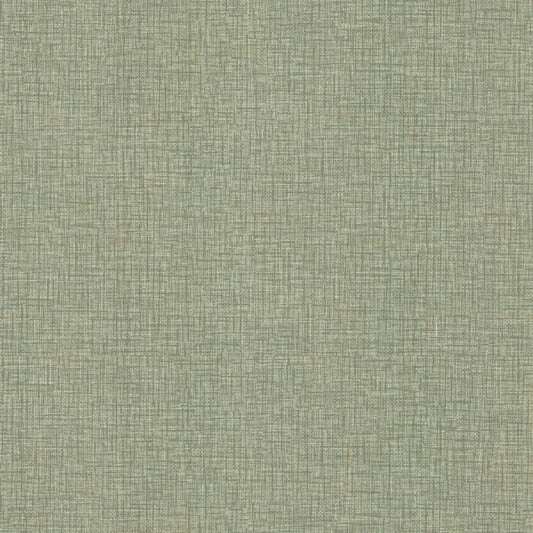 Beau Green Faux Fabric Wallpaper