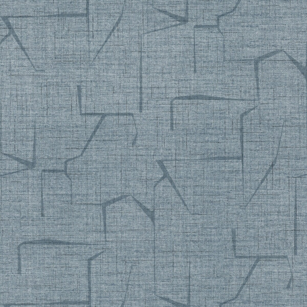 Lyle Denim Abstract Geometric Wallpaper