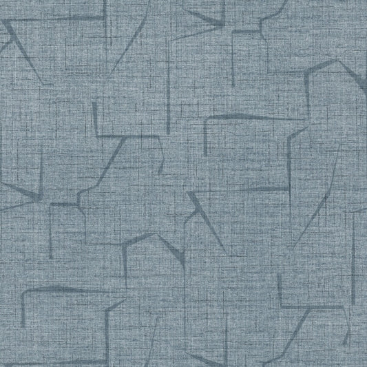 Lyle Denim Abstract Geometric Wallpaper