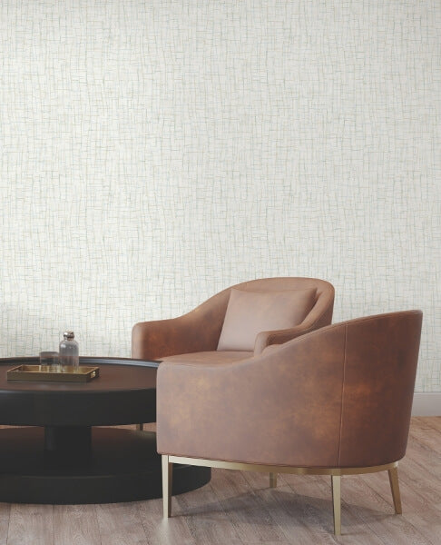 Rian Off-White Linear Abstract Wallpaper