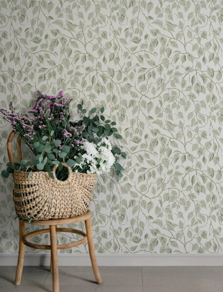 Hängbjörk Sage Vine Wallpaper